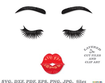 Valentine Woman Face SVG, Clipart (Digital Download)