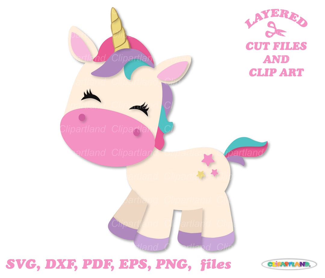 Cute Baby Unicorn SVG Cut File, Clipart (commercial License) - Etsy