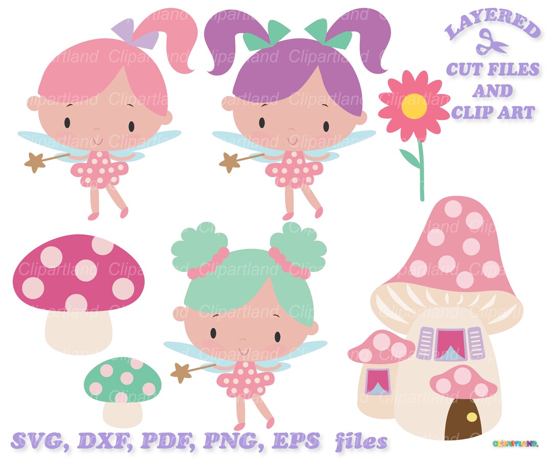 INSTANT Download. Cute Little Garden Fairy Girl Cut File and Clip Art Svg.  Commercial License is Included! F_20. - Etsy Israel, image size:1080x908