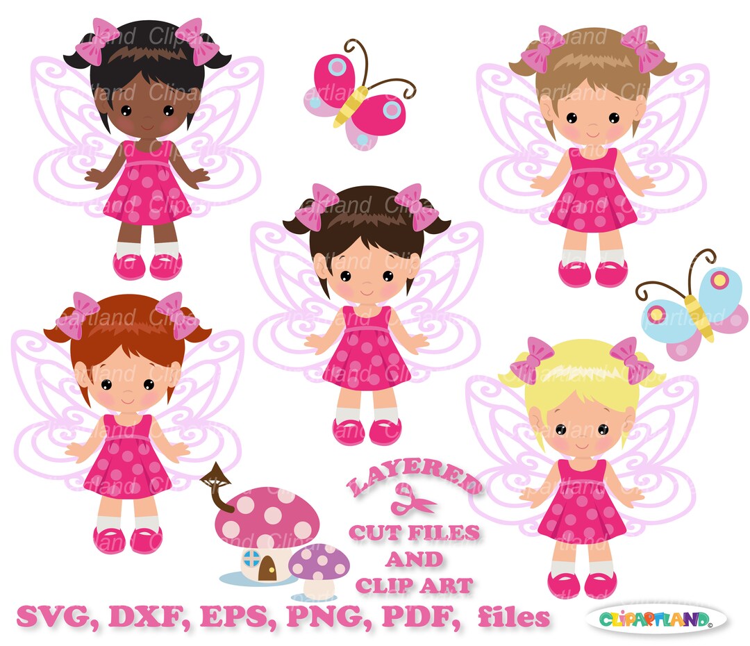 Cute Girl Fairy Clipart SVG: Commercial License (digital Download) - Etsy