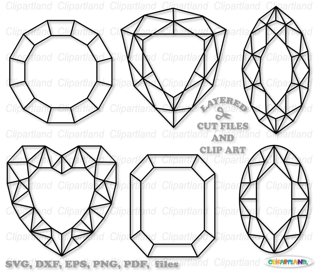 Crystal Rhinestones SVG Cut Files, Clip Art (commercial License) - Etsy