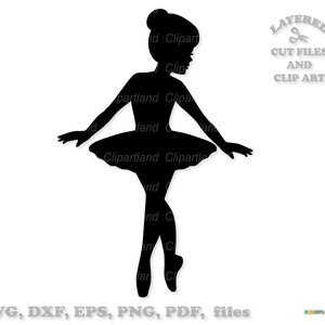 Directe download. Mooie ballerina silhouet SVG gesneden bestand en illustraties. Persoonlijk en commercieel gebruik. B_3.