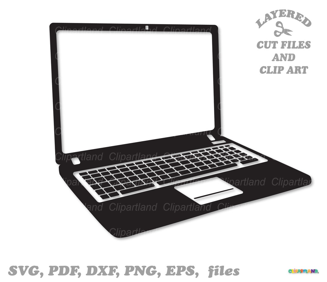 INSTANT Download. Laptop Silhouette Svg Cut File and Clip Art. Personal ...