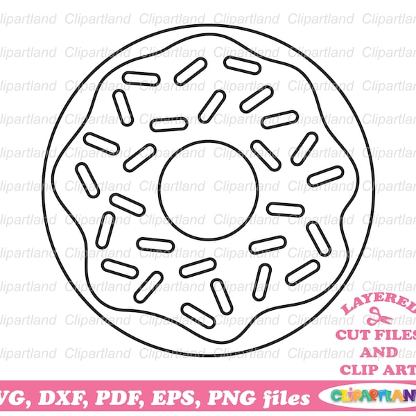 INSTANT Download. Commercial license is included up to 500 uses! Donut svg cut file and clip art. D_7.