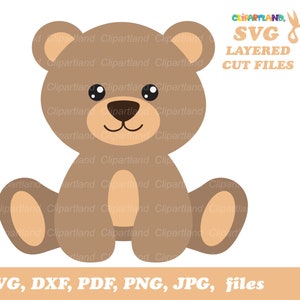 Téléchargement instantané. Garçon ours en peluche assis couper des fichiers et des images clipart. B_9. Utilisation personnelle et commerciale.