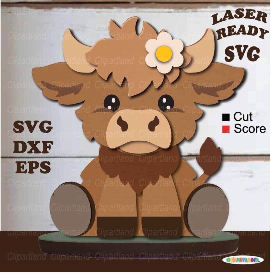 Highland Cow Shelf Sitter Laser Cut File SVG (digital Download) - Etsy
