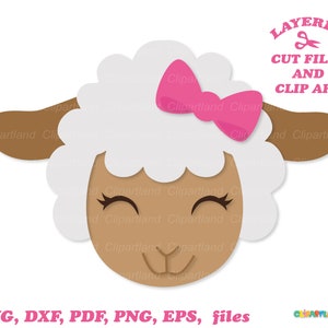 Download istantaneo. La licenza commerciale è inclusa! File di taglio e clip art in formato SVG con viso di pecora carina. Sf_1.
