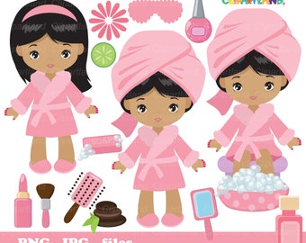 INSTANT Download. Spa girl party clip art. Csp_59_Spa. Personal and commercial use.