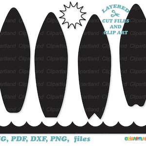 SOFORTIGER Download. Surfbrett Silhouette Bundle svg schnitt Dateien. Persönliche und kommerzielle Nutzung. S_2.