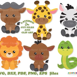 SOFORTIGER Download. Niedliche sitzende Babytiere svg schneiden Datei und Clip Art. Kommerzielle Lizenz ist inbegriffen. Ja_19.