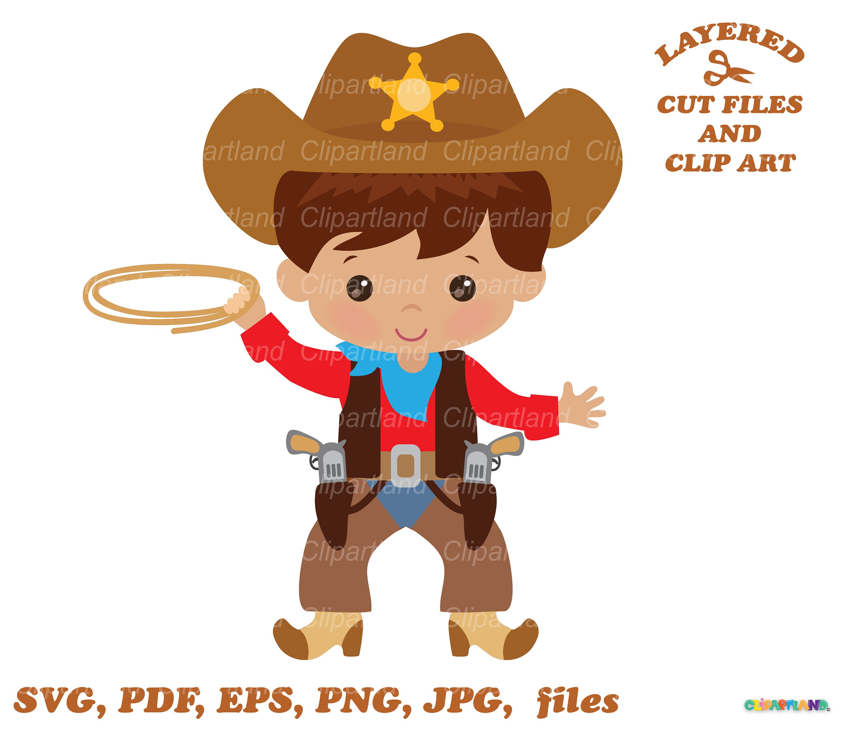 INSTANT Download. Cute little cowboy svg cut file. Personal and commercial use. C_17.