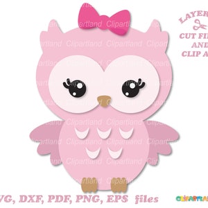 Téléchargement instantané. Cute girly owl svg coupe fichier et clip art. La licence commerciale est incluse! O_16.
