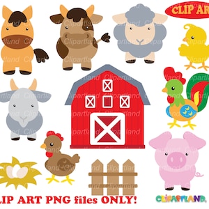 INSTANT Download.  Farm animals clip art. Cf_31. Personal and commercial use.