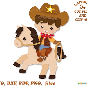 Download instantâneo. Cowboy em um cavalo com um laço na mão arquivo de corte svg e clipart. Uso pessoal e comercial. C_23.