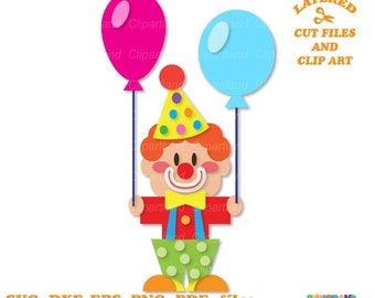 Retro Circus Clown SVG (png, eps, pdf, dxf) (Digital Download)