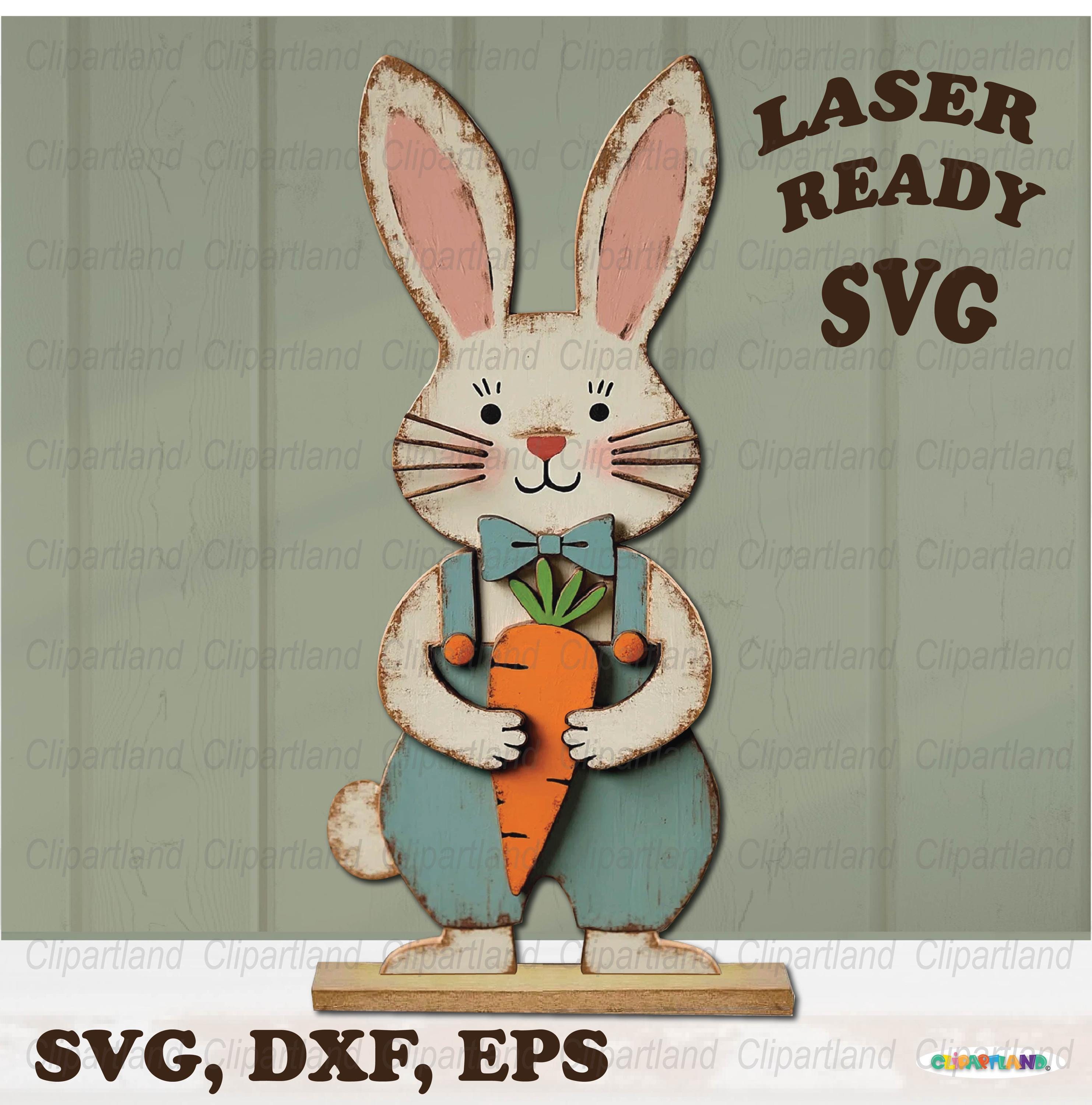 Easter Bunny Shelf Sitter, Laser Cut File SVG DXF EPS - Etsy