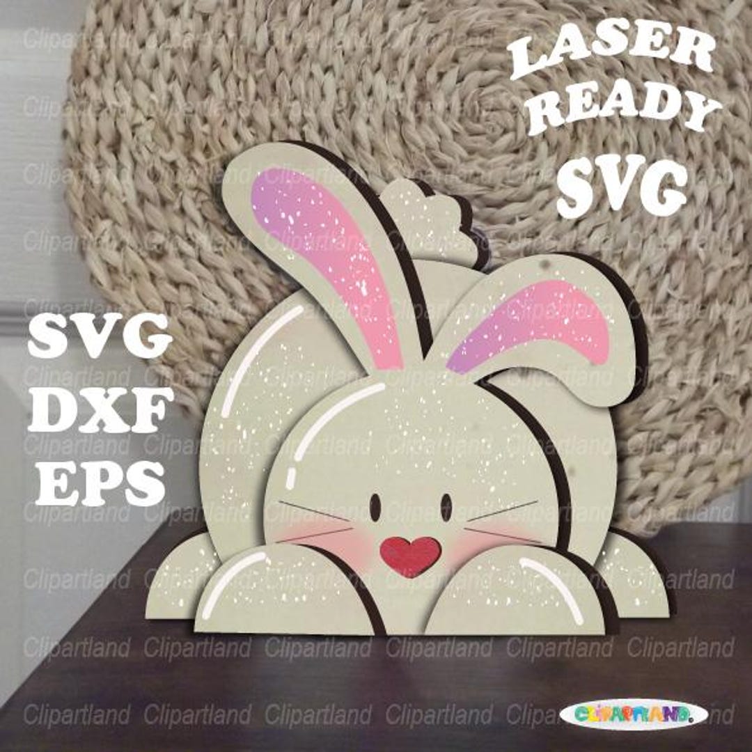 Easter Bunny Laser Cut File SVG, Shelf Sitter DXF EPS (digital Download ...