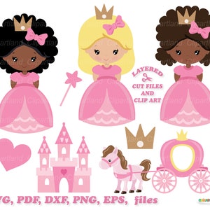 SOFORTIGER Download. Süße kleine Prinzessin svg Schnittdatei. Tiki-Cliparts. Persönliche und kommerzielle Nutzung. S_27.