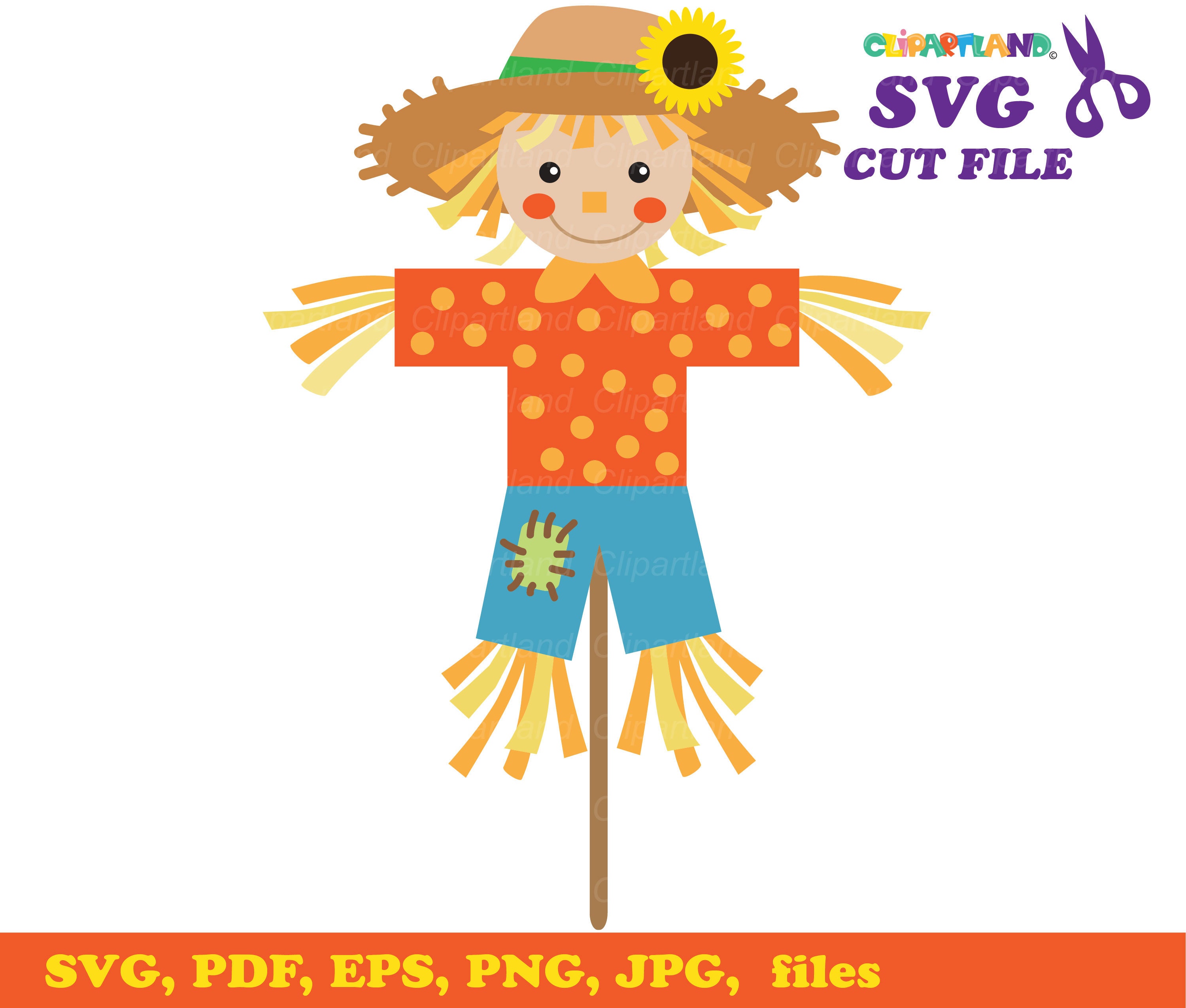 INSTANT Download. Scarecrow svg cut files. Csc_1. Personal and Etsy