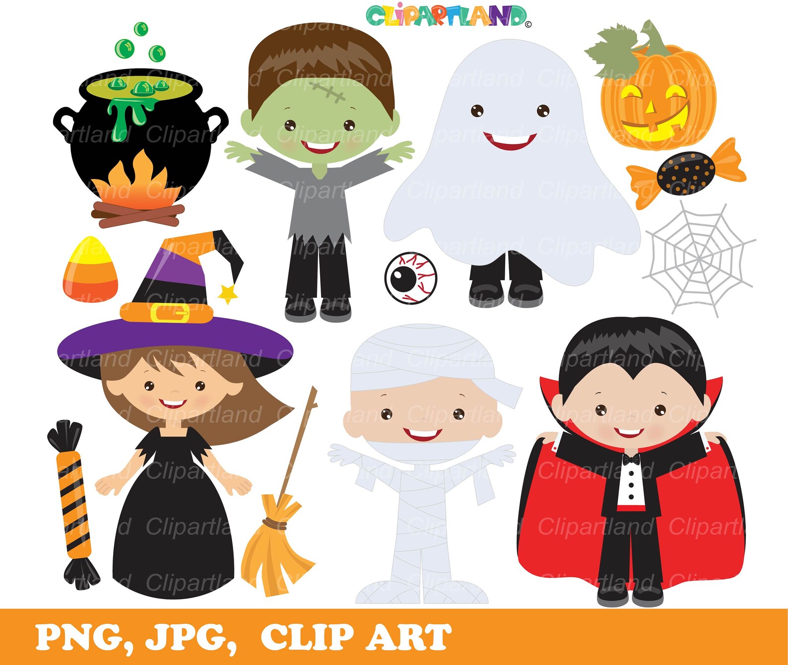 INSTANT Download. Halloween Clip Art. Ch_32. Personal and | Etsy