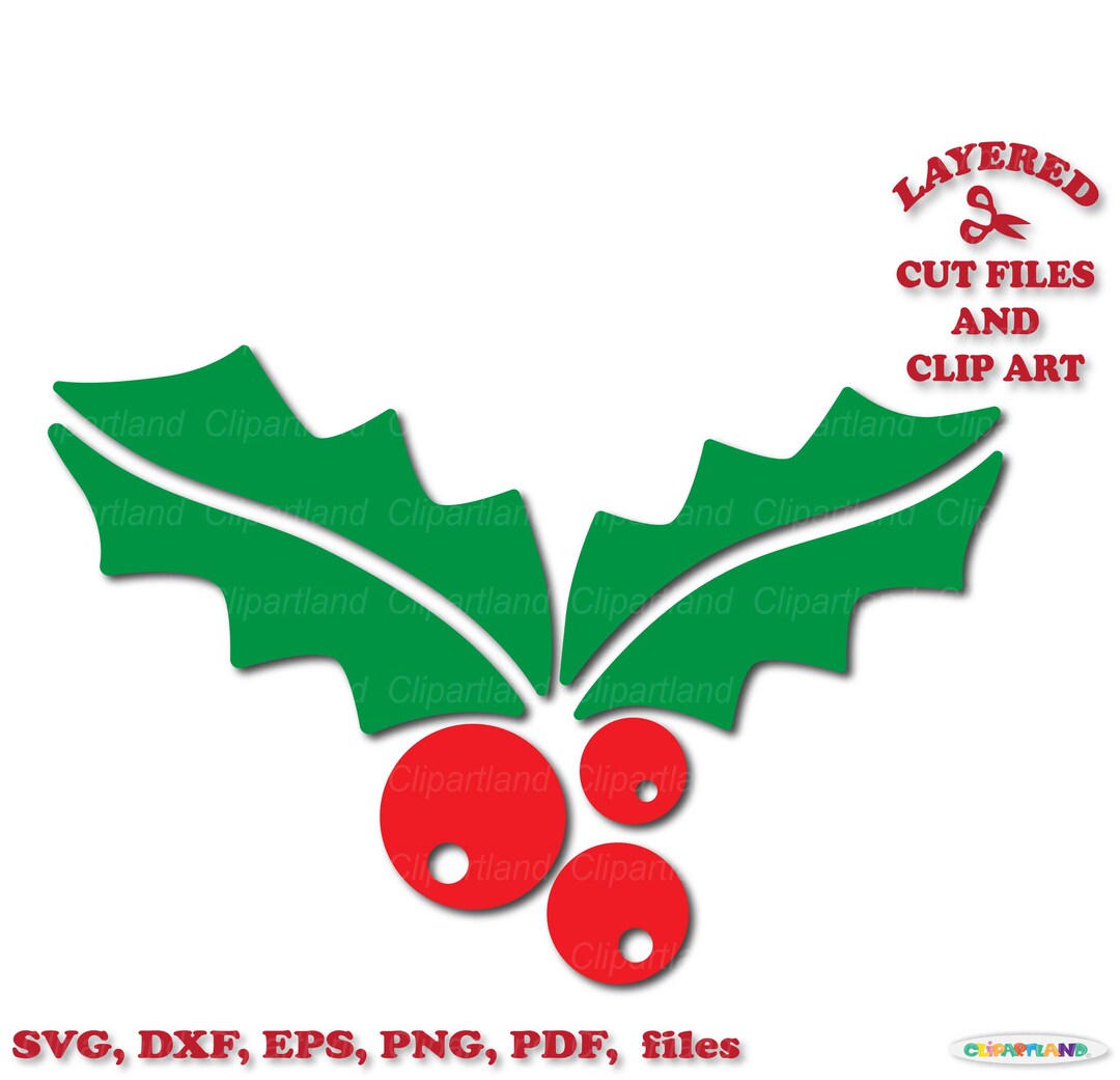INSTANT Download. Christmas Holly Berry Svg Cut File and Clip Art ...