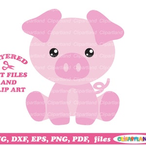 INSTANT Download. Commercial license is included! Cute sitting pig cut files and clip art. F_21_p_1. Personal and commercisl use.