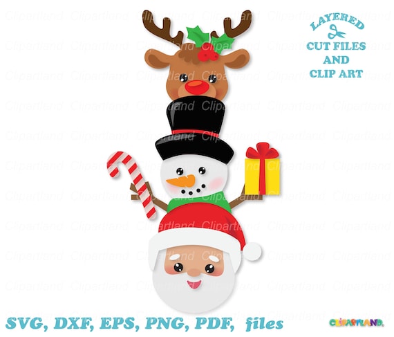 Descarga Lindo Navidad Papá Noel, reno y muñeco de