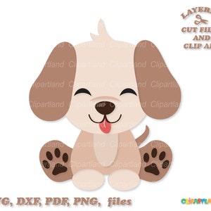 INSTANT Download. Cute puppy dog svg cut file. Personal and commercial use. P_9.