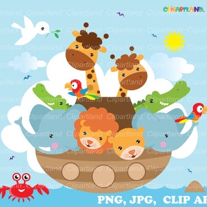INSTANT DOWNLOAD. Noah's Ark clip art. Ca_8 . Personal and commercial use.