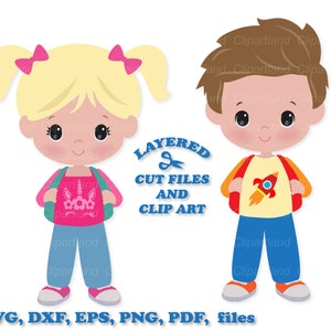Download instantâneo. De volta à escola. Lindo arquivo de corte svg para crianças em idade escolar e clipart. Licença comercial incluída! S_5.