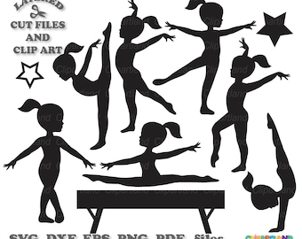 INSTANT Download. Gymnastics girl svg cut file. Cgym_34. Personal and commercial use.
