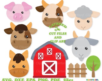 INSTANT Download. Farm face svg cut files.  Cff_2. Personal and commercial use.