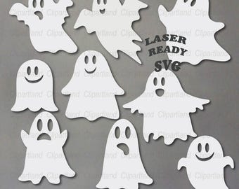 Halloween Ghost SVG Bundle, Laser Cut Files (Digital Download)