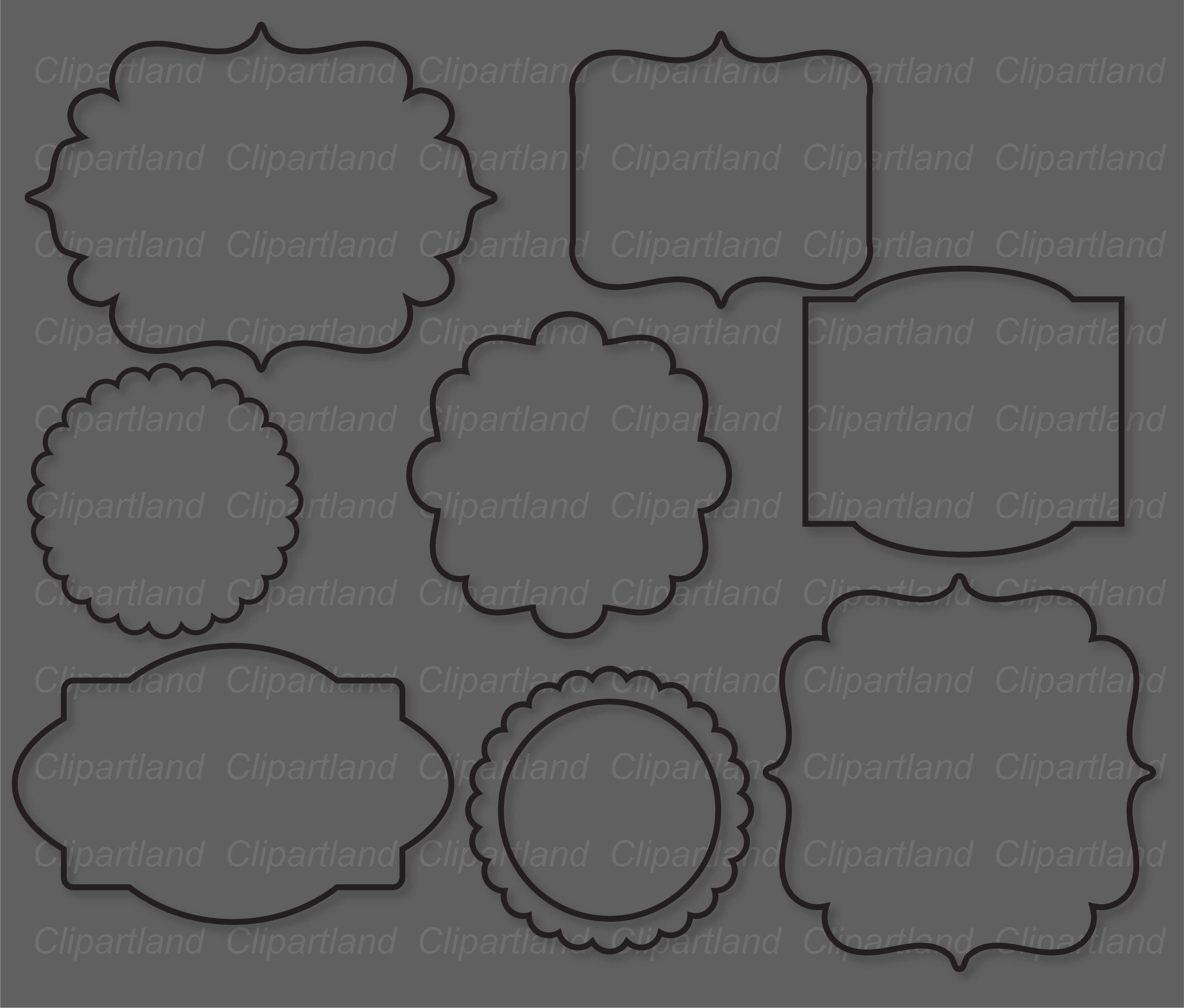 Script Border Svg INSTANT Download. Borders Svg Cut Files. Rb_4. Personal and Commercial ...
