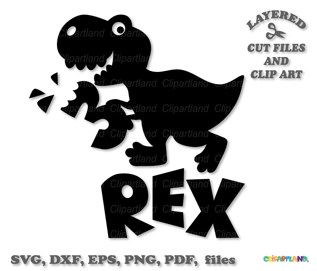 Three Rex Pattern INSTANT Download. Three Rex Dinosaur Silhouette Svg Cut File and Clip ...