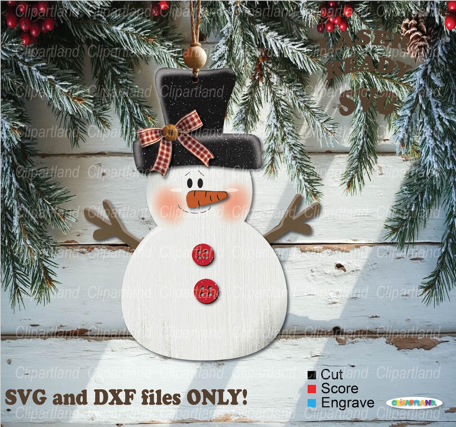 INSTANT Download. Christmas Ornament Snowman Svg Cut File for Laser. S ...
