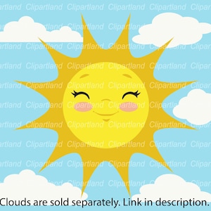 INSTANT Download. Cute cartoon sun wearing sunglasses cut file and clip art. Personal and commercial use. S_7.