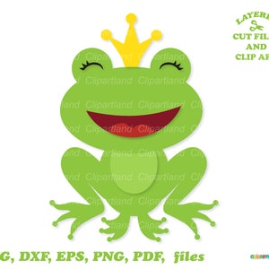 EN VENTE INSTANTANÉ Télécharger. Fichiers coupés svg prince grenouille mignon. Image clipart grenouille. Usage personnel et commercial. F_9.