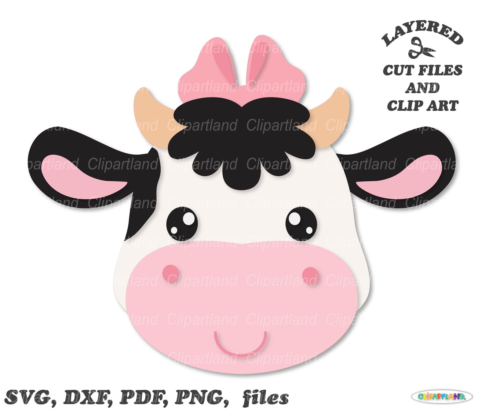 Cute Cow Face Clipart SVG Cut File commercial License Etsy cute-cow-face-clipart-svg-cut-file-commercial-license-etsy