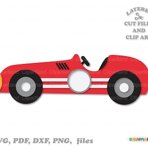 Directe download. Retro racesport auto SVG gesneden bestand en illustraties. Persoonlijk en commercieel gebruik. C_2.