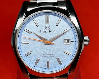 Vintage Grand Seiko Automatic Watch: Ice Blue Dial with Date Indicator, Men's Wrist Watch