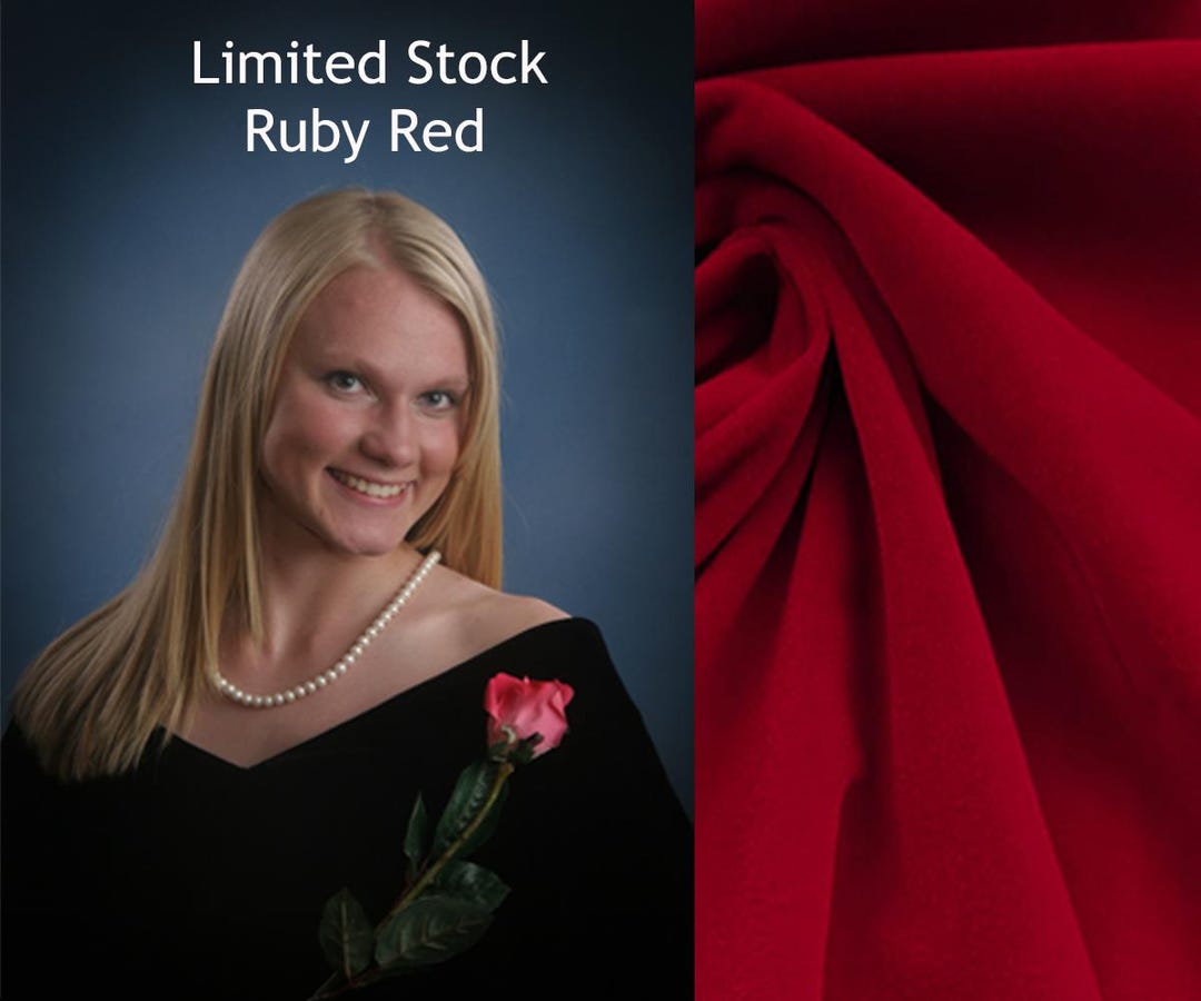 LIMITED STOCK Ruby Red Velvet Graduation Drape for Senior Photography ...