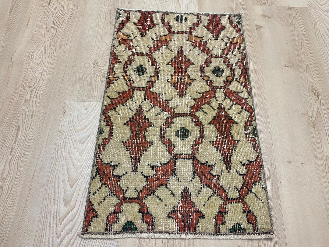 Turkish Rug Small Small Beige Rug, Turkish Mini Rug, Vintage Rug, Ethnic Rug, Tribal Rug ...