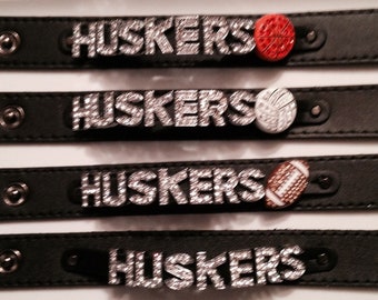 Wristband - Nebraska "Huskers" (Genuine Leather)