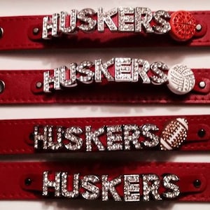 Wristband Nebraska Huskers Genuine Leather image 1