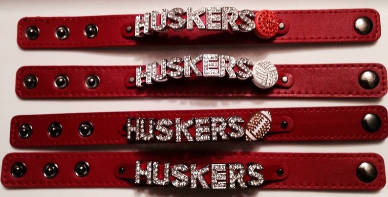 Wristband Nebraska Huskers Genuine Leather image 1