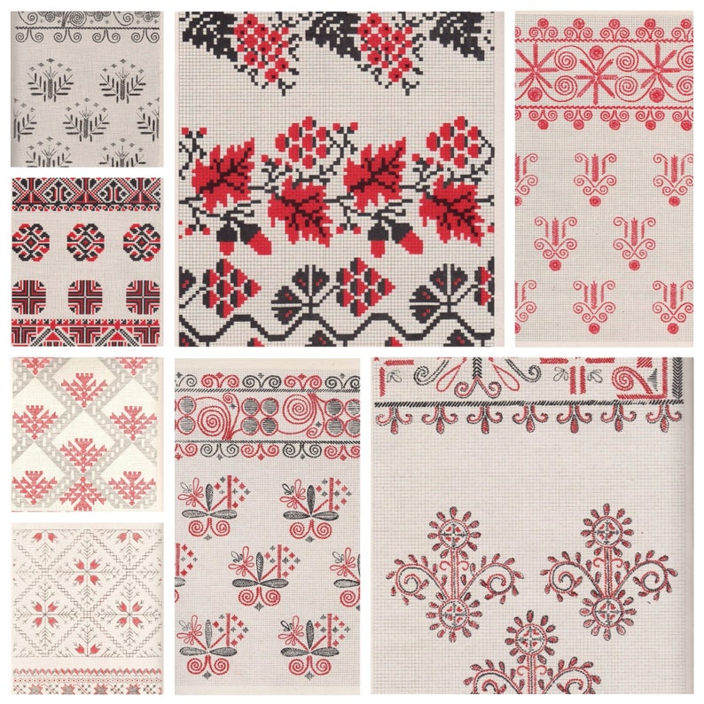 Instant download 57 pdf pages Ukrainian folk embroidery patterns digital, embroidery design, diy boho chic cross stitch PART 1 image 2