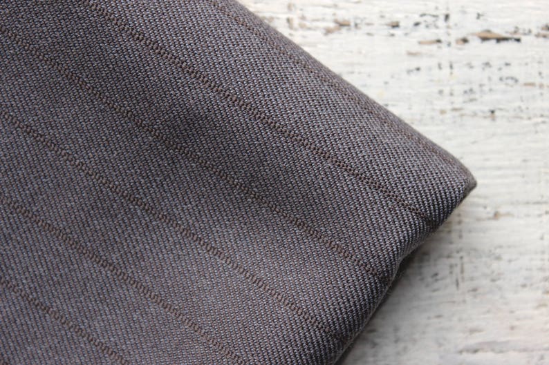 Wide vintage wool fabric 3.19 yards in 1 listing grey solid color woven pattern spripes