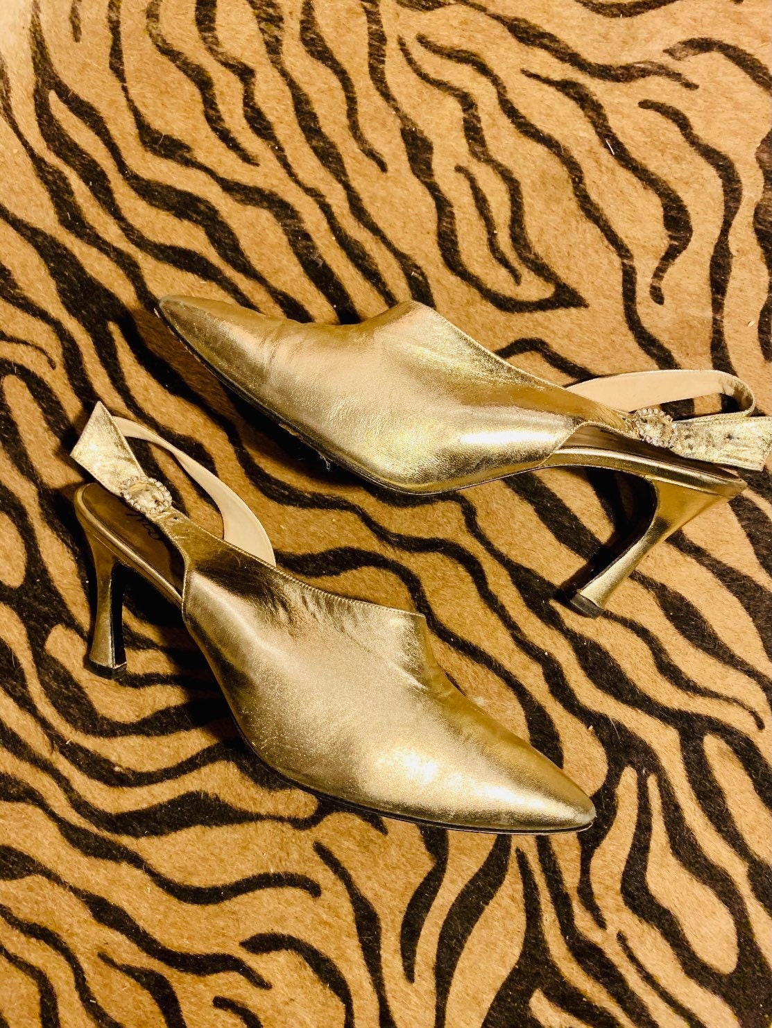 ysl gold platforms