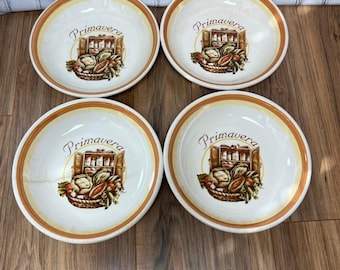 Vintage Himark Primavera Italian Pasta Bowl Set of 5 Farmhouse Serving Bowls